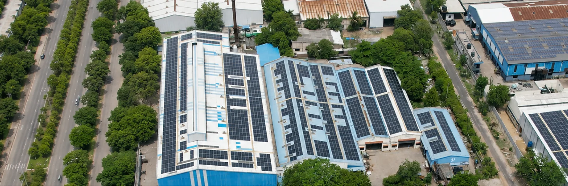 Rooftop solar installation on an OfBusiness manufacturing unit