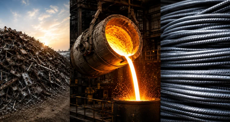 Recycled steel